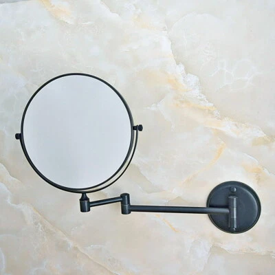 Oil Rubbed Bronze 8" Swing Arm 2-Sided Triple magnification makeup mirror fba634 - Image 1 of 4