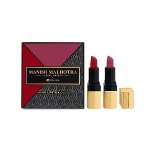 2 X MyGlamm Manish Malhotra Hi Shine Mini Rossetto Set Crema Lunga Duratura 1,5 gm - Foto 1 di 27
