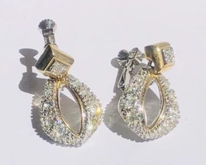 Vintage screw back earrings ￼ Silver and gold tone￼ - Picture 1 of 5