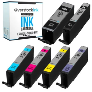 PGI-280 XXL CLI-281 XXL Black Color Ink Lot for Canon PIXMA TR7520 TS6120 Series - Picture 1 of 19