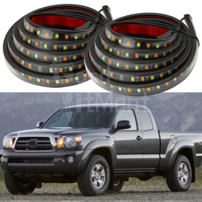 Señales de tira de peldaño lateral de luz LED estribo de 70" para Toyota Tacoma 1995-2020 Foto 1 de 4