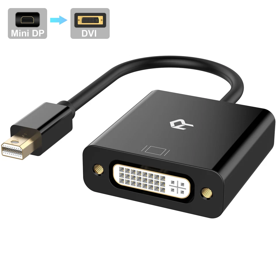 Rankie Mini DP to DVI, Mini DisplayPort (Thunderbolt Port Compatible) to DVI - Image 1 of 1