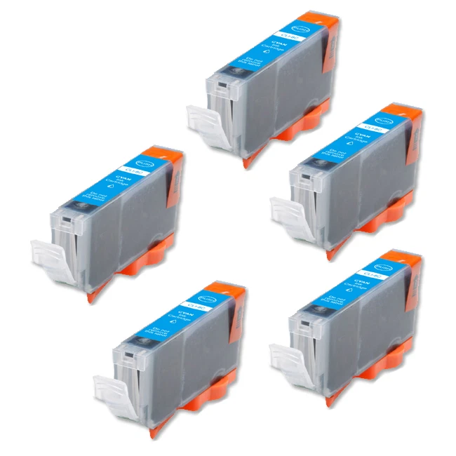 5 ГОЛУБЫХ сменных чернил для принтера CLI-8 Canon iP6600D iP6700D iP3300 iP3500 - Изображение 1 из 1