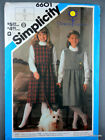 Simplicity 6601 Dress Tunic Jumper Sewing Pattern Girls Sz 8 Eiseman 1984 Uncut