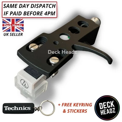 Black Headshell Audio Technica AT3600L Cartridge & Stylus For Technics  + GIFTS - Image 1 of 4