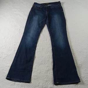 Lucky Brand Jeans Womens 12/31(33.5x33.5)Tall Blue Distressed Stretch Flared EUC - Picture 1 of 8