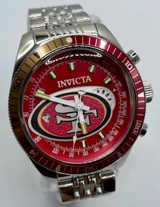 Invicta NFL San Francisco 49ers Men's Watch 43mm Steel Band 45000 - Picture 1 of 11