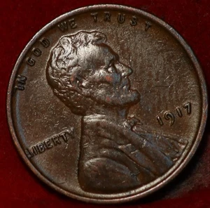1917 Philadelphia Mint Copper Lincoln Wheat Cent - Picture 1 of 2