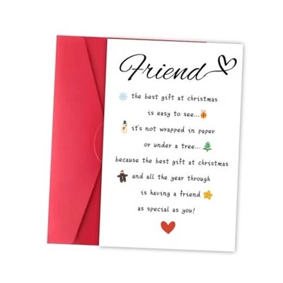  Tarjetas de Navidad Humor Friends con Sobres, Tarjeta de Navidad Best Friend 96 Foto 1 de 4