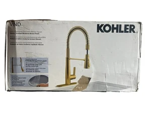 KOHLER Vind Semi‑Pro Pull‑Down Kitchen Faucet Brushed Gold R33911‑2MB *Box Wear* - Picture 1 of 11