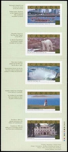 Canada Stamps — Unfolded strip of 5 — 2003, Tourist Attractions #1990i MNH - Picture 1 of 1