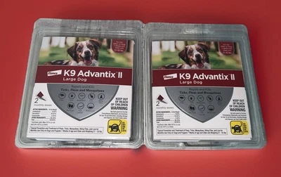 K9 Advantix II Flea and Tick Prevention for Large Dogs 21-55 lbs 2 Doses #0716 - Image 1 of 4
