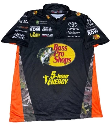 Martin Truex Furniture Row Racing Nascar Pit Crew Shirt Bass Pro 5-Hour Energy - Image 1 of 2
