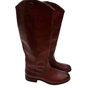Frye Melissa Button 2 hohe Damen Leder Stiefel Redwood Größe 6,5 NEU - Bild 1 von 15