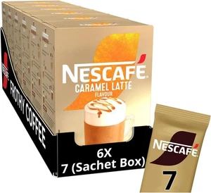 NESCAFÉ LATTE Caramel Instant Kaffee Beutel x7 (6er Pack, insgesamt 42 Beutel) - Bild 1 von 8