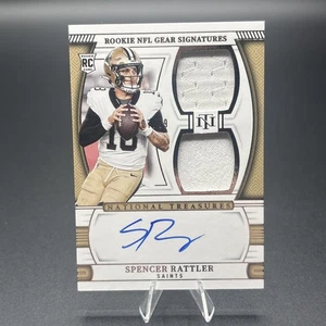 SPENCER RATTLER 2024 NATIONAL TREASURES RPA ROOKIE NFL GEAR RC AUTO /99 - Picture 1 of 6