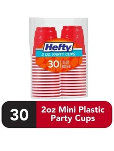 ❤️ Hefty 2oz Party Cups - Disposable Mini Plastic Cups - 30 Count - Picture 1 of 3