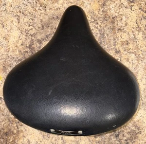 PERSONS Oversized Saddle Spring Coil Padded Vintage Bike Comfort Seat Black - Picture 1 of 8