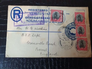SUDAFRICA 1926 LETTERA RACCOMANDATA IN INGHILTERRA #3332 - Foto 1 di 2