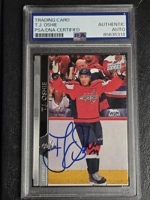 T.J. Oshie PSA DNA Signed 2020-21 Upper Deck #190 Washington Capitals Auto - Image 1 of 2