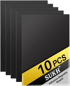 10x Hojas Magnéticas Pegajosas Flexibles Autoadhesivas Cortables Papel Magnético Nevera  - Imagen 1 de 11