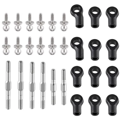 FLYXM Adjustable Steel Links Set for RC Losi 1/24 Buggy Micro-B/Micro-T Linkage - Image 1 of 4