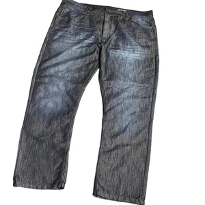 Six Lincoln New York Dark Wash Straight Fit Denim Jeans Men's Size 44 x 30 - Picture 1 of 9