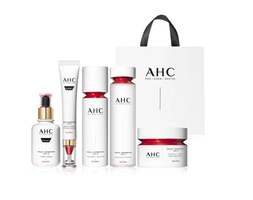 Juego de elevación AHC Colla-Juvenation (tóner + emulsión + suero + ojos + crema) Korea Beauty Foto 1 de 4