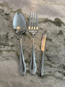 Gourmet Settings (GS) Old World 18/10 Stainless Serving Spoon, Fork & Knife 10” - Bild 1 von 3