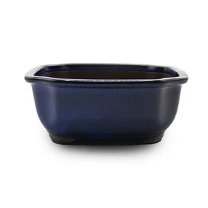 New Bonsai Pot, Mokko Pot, Blue, blue Glaze, Banko Ware, Pottery 16.5cm - Picture 1 of 7