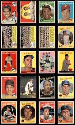 1950s Topps Baseball Card Lot of (20) HOF Rizzuto Cepeda Roberts! *Lower Grade* - Image 1 of 4