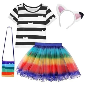 Rainbow Tutu dress for Girls, Birthday Girl Outfit Set Costumes with Headband - Picture 1 of 6