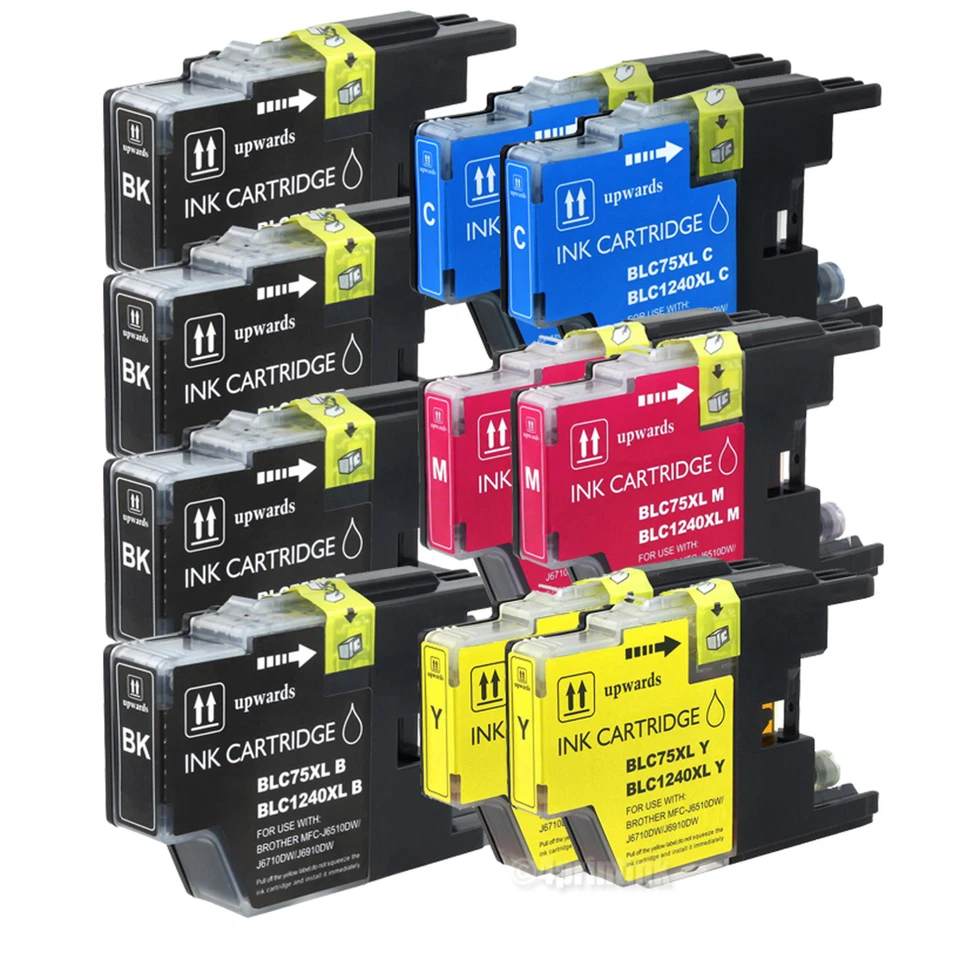 10Pk LC75 LC-75 Ink For Brother MFC-J5910DW MFC-J6510DW MFC-J6710DW MFC-J6910DW - Image 1 of 1