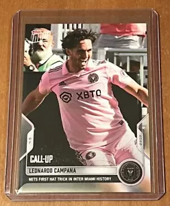 2022 TOPPS NOW MLS #35 LEONARDO CAMPANA -FIRST HAT TRICK IN INTER MIAMI HISTORY - Picture 1 of 2