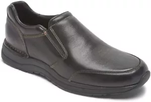 NEW Rockport Men's EDGEHILL 11 Apron Toe BLACKL LEATHER SLIP ON SHOE 10XW - Picture 1 of 1