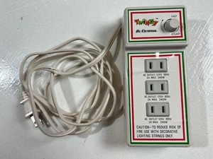 Vtg Mr Christmas Twinky Plug Outlet Model 131 Decor 3 Spot Light Strip TESTED - Picture 1 of 5