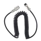 Handy Coiled Extension Microphone Cable for Transceivers 8Core Aviation Cable