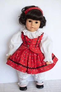 17" Engel Puppe Vollvinyl Vollgelenk/Gelenk Brünette/braune Augen Puppe (B) - Bild 1 von 9