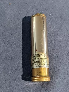 VINTAGE NOVELTY PERFUMETTES NUMBER 7 JEWELED SOLID PERFUME STICK HOLDER COMPACT - Picture 1 of 10