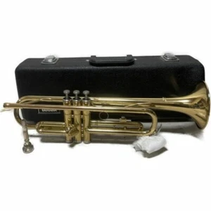 YAMAHA YTR-1335 Gold Bb Trumpet With Hard Case & Mouthpiece USED Japan F/S - Picture 1 of 5