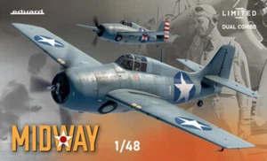 Eduard 11166 "MIDWAY" 2 Wildcat F4F-3/F4F-4 WW II Dual Combo Kit Professionale 1:48 - Foto 1 di 10