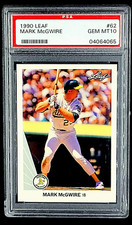 1990 Leaf #62 Mark McGwire Oakland A's Athletics PSA 10 Gem Mint POP 135