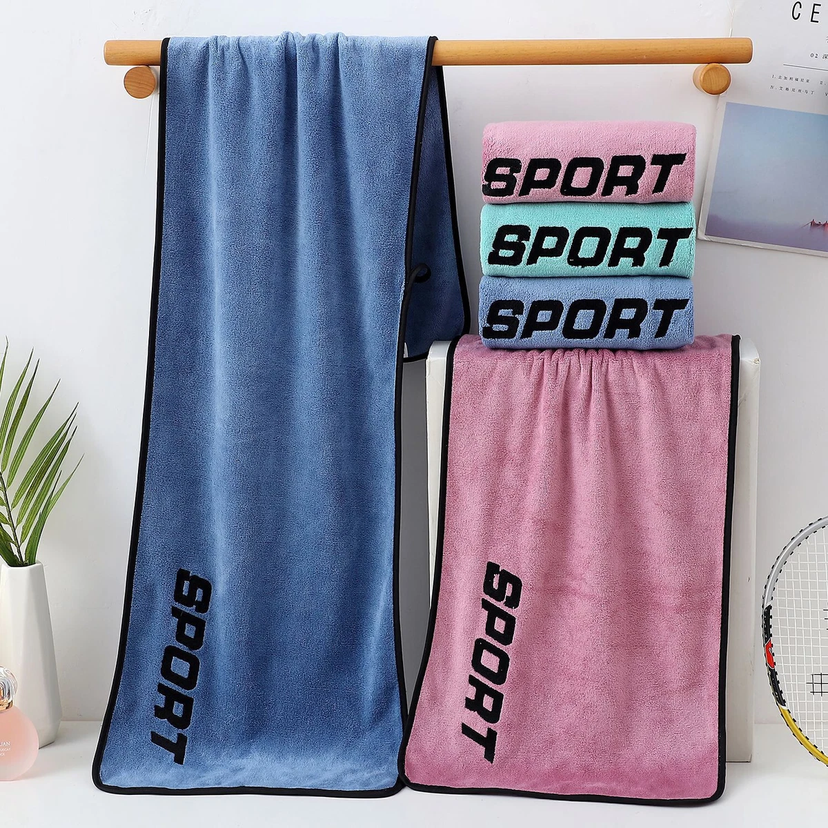 POWERTOWEL Sport-Handtuch 'No Pain No Gain' - Motivationsspruch, 50x100 Cm, Mikrofaser-Baumwolle-Mix
