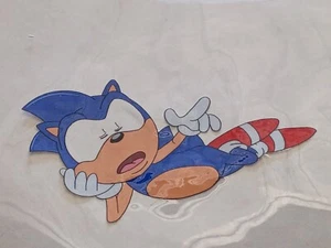 Sonic the hedgehog animation cel production used hand painted  - Picture 1 of 2
