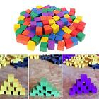 100X Education Wood Blocks Games Toy Gifts 0.78Inch Crafts Diy