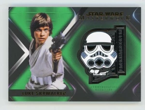 2021 Star Wars Masterwork Character Medallion Card Green Luke Skywalker 25/99 - Picture 1 of 2
