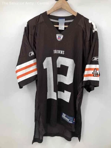 Reebok Mens Brown Cleveland Browns Colt McCoy 12 NFL Football Jersey Size Medium Cover