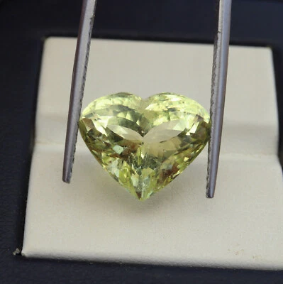 10.7 克拉 13.2 x 15.9 毫米天然螺旋或海蓝宝石刻面心形宝石 — 第 1/4 张图片