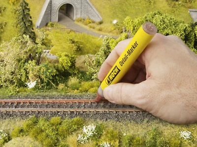 NOCH Detail-Marker, wasserbasierte Acrylfarbe Set, 6 Farben ideal für Modellbau