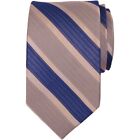 ALARA Mens Slim Tie 2.75 Blue Silver 100% Silk Stripe Designer Dress Necktie $80